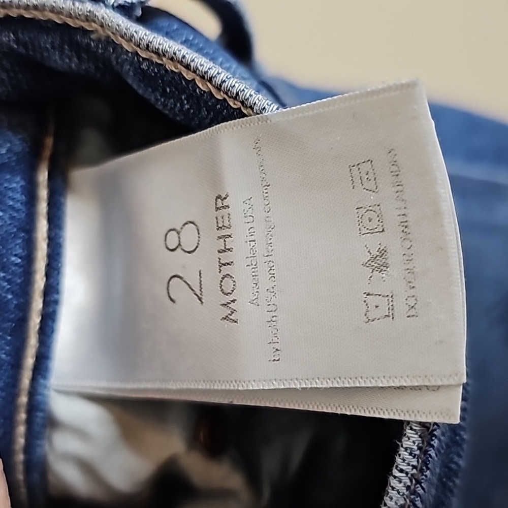 MOTHER Women's Blue Washed Flare Jeans - Picture 13 of 15